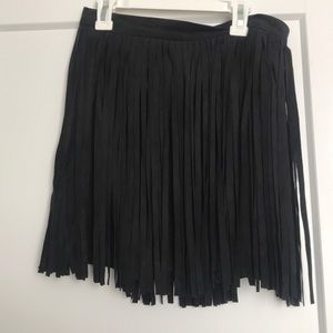 BB dakota fringe suede mini skirt